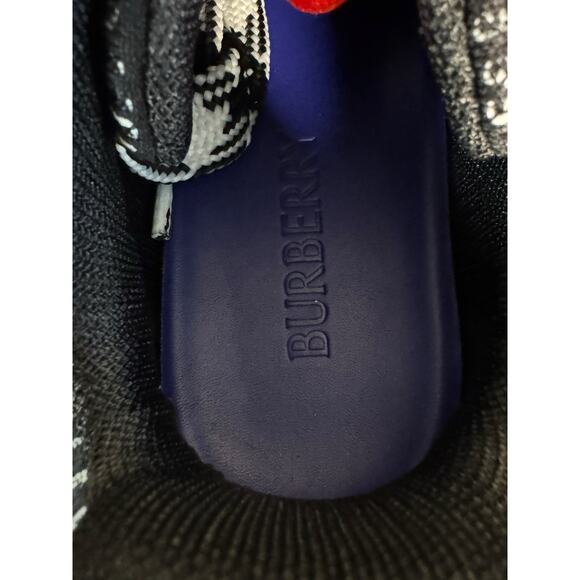 Burberry NIB Box Knit Sneakers in Black and White Check Size 42 - Picture 10 of 14